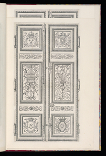 Print, Design for Doors for a Porte Cochère