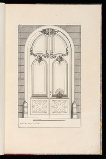 Print, Design for Doors for a Porte Cochère