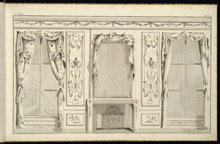 Print, Interior Wall Elevation with a Chimneypiece