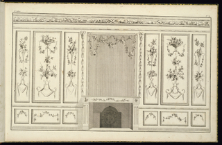 Print, Interior Wall Elevation with a Chimneypiece