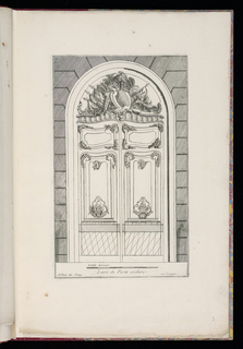 Print, Design for Doors for a Porte Cochère