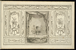 Print, Interior Wall Elevation with a Bath