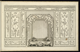 Print, Interior Wall Elevation with a Sofa