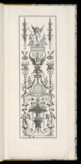 Print, Design for a Vertical Panel of Ornament