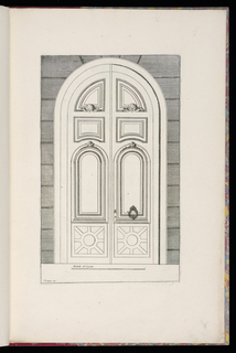 Print, Design for Doors for a Porte Cochère