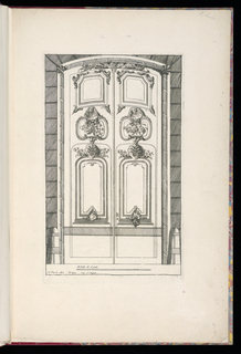 Print, Design for Doors for a Porte Cochère
