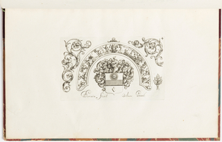 Print, Ornament Design with a Heraldic Achievement