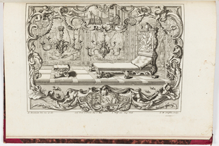 Print, Neüe inventiones von unterschiedlich nützlicher Silber-arbeit... ;  a room with a bed