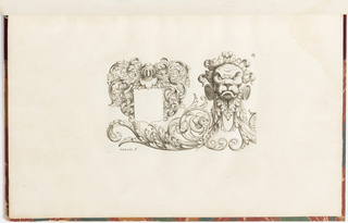 Print, Ornament Design with a Heraldic Achievement