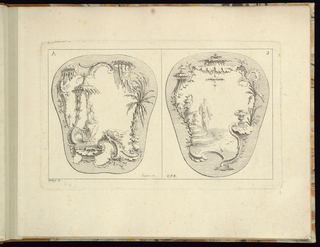 Print, Two Designs for Hand Fans