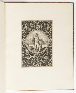 Print, Minerva, plate from a suite of 6 ornamental designs with the Judgement of Paris