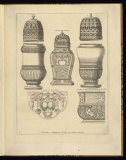 Print, Ornament Designs for use on Sugar and Oil Containers
