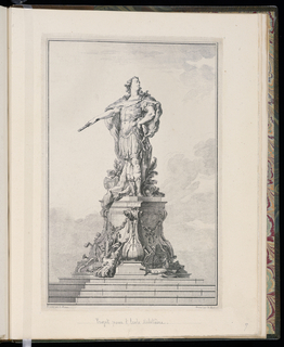 Print, Statue of Louis XV