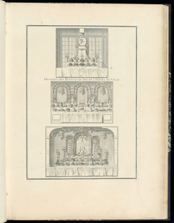 Bound Print, DESSEINS DES BUFFETS DU BAL DE L'HÔTEL DE VILLE