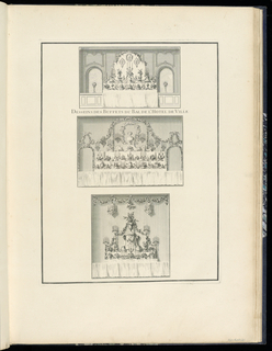 Bound Print, DESSEINS DES BUFFETS DU BAL DE L'HOTEL DE VILLE