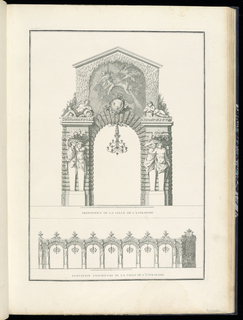 Bound Print, Entryway and Exterior Elevation of the Room on the Place de l'Estrapade