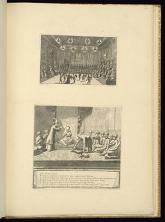 Bound Print, Festive Court Scene and Scene of an Execution of a Grand Vizir