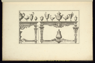 Print, Table Design with Vases