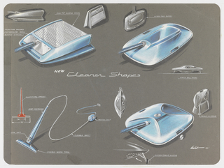 Drawing, Designs for "Cleaner Shapes" for Eureka Company Vacuum Cleaners
