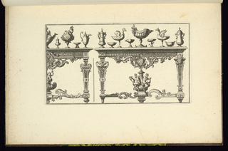 Print, Table Design with Vases