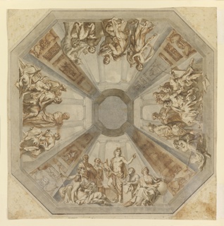 Drawing, Study for "The Triumph of Apollo" for the Ceiling of the Sala delle Muse, Museo Pio-Clementino, Vatican