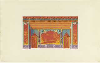 Drawing, Design for the South Wall of the Music Room, Royal Pavilion, Brighton