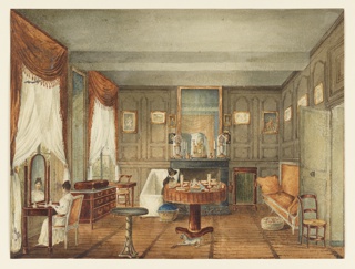 Drawing, View of a Morning Room Interior