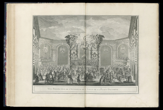 Bound Print, VUE PERSPECTIVE DE L'INTERIEUR DE LA SALLE DE LA PLACE DAUPHINE