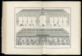 Bound Print, Exterior Elevation and Interior Section of the Room on the Place du Carrousel