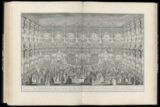 Bound Print, VUE PERSPECTIVE DE LA SALLE DU BAL, CONSTRUITE DANS LA COUR DE L'HOTEL DE VILLE.