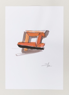 Drawing, Design for Roofs Brooch