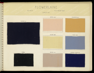 Manufacturer's Sample Book (France)