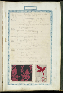 Master Weaver's Thesis Book, Disposition d'un Taffetas Faconne Deux Lats