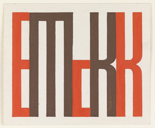 Drawing, Design for the Artist's Monogram