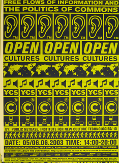 Advertising Flyer, "Free Flows of Information and the Politics of Commons" Conference