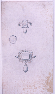 Drawing, Design for Two Brooches