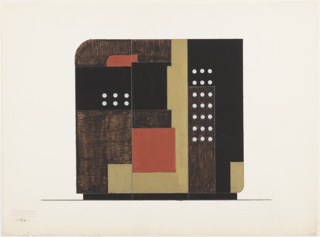 Drawing, Design for Screen with Geometric Forms