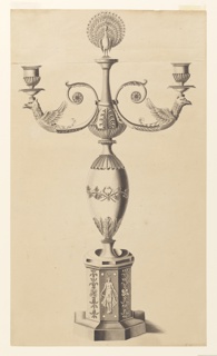 Drawing, Design for a Candlestick