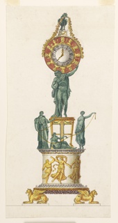 Drawing, Design for a Clock