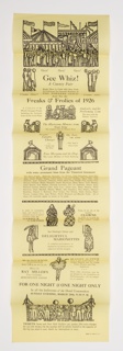 Print, New York County Fair, Freaks & Frolics of 1926