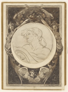 Drawing, Woman with Lyre