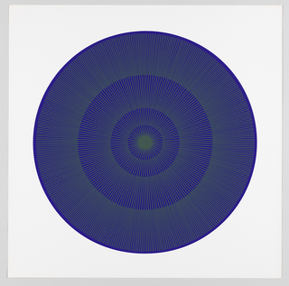 Print, Drab Green Over Royal Blue, Plate 10, "Color/Moire" Portfolio