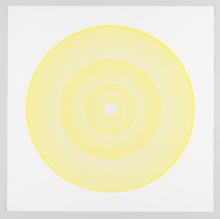 Print, "blue-white over yellow", Plate 2, "Color / Moire" Portfolio