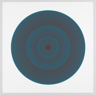 Print, "rust over aquamarine", Plate 7, "Color/Moire" Portfolio