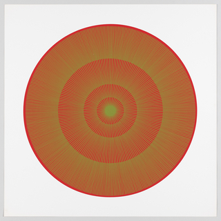 Print, Olive Over Red, Plate 11, "Color/Moire" Portfolio