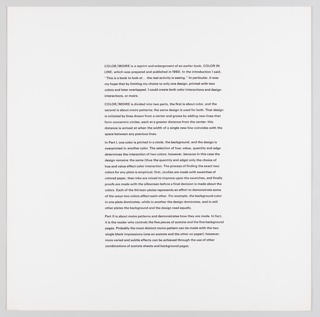 Print, "Color / Moire" Portfolio Introduction