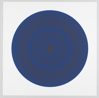Print, Slate Brown Over Blue, Plate 9, "Color/Moire" Portfolio