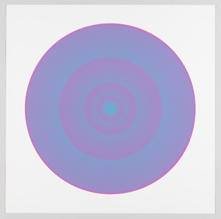 Print, "turquoise over magenta", Plate 4, "Color/Moire" Portfolio