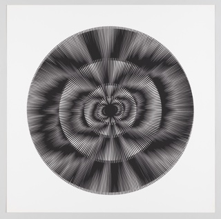 Print, "black lines on black lines", Plate 16, "Color/Moire" Portfolio