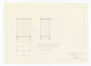 Drawing, Design for a Radio Cabinet, Mr. and Mrs. Maurice S. Benjamin Apartment, 211 Central Park West, New York, NY